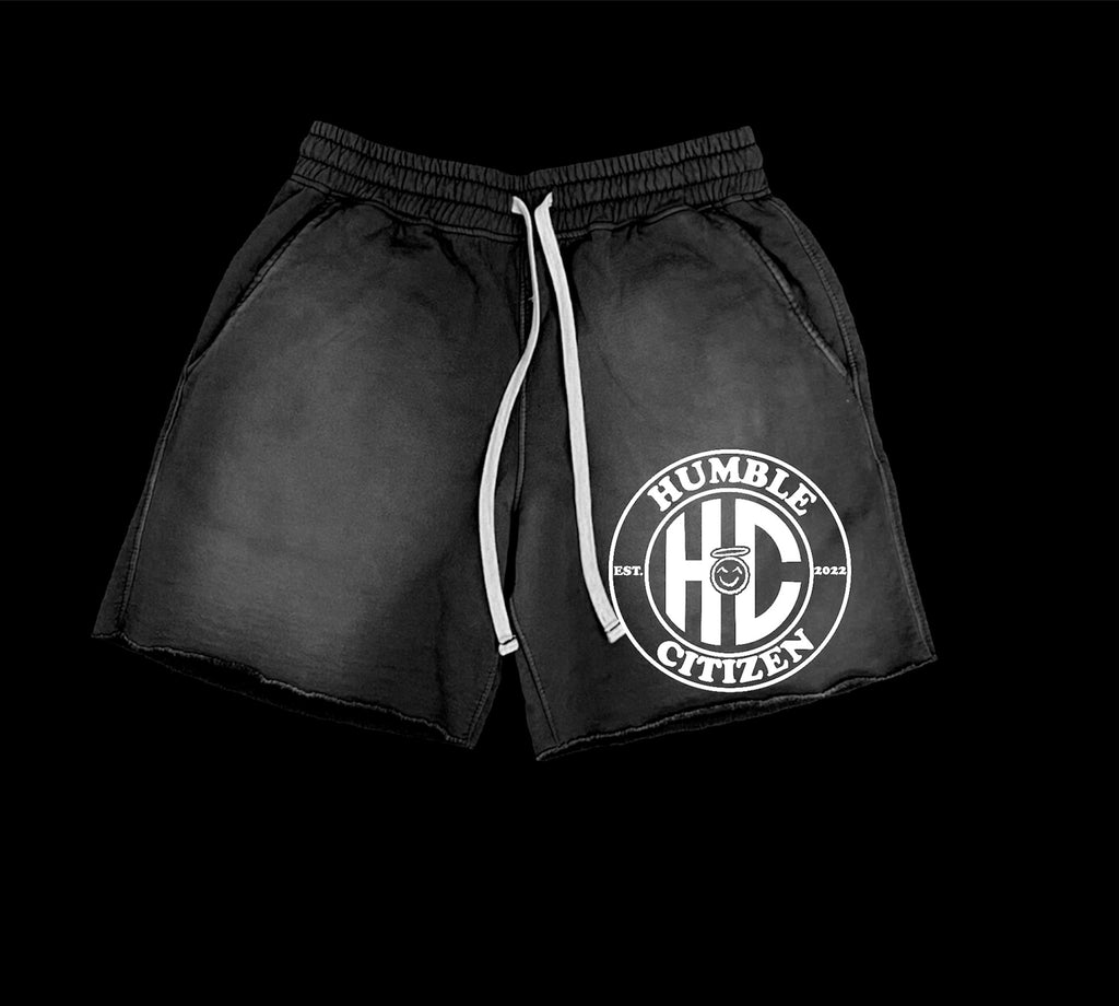 Black Vintage washed shorts
