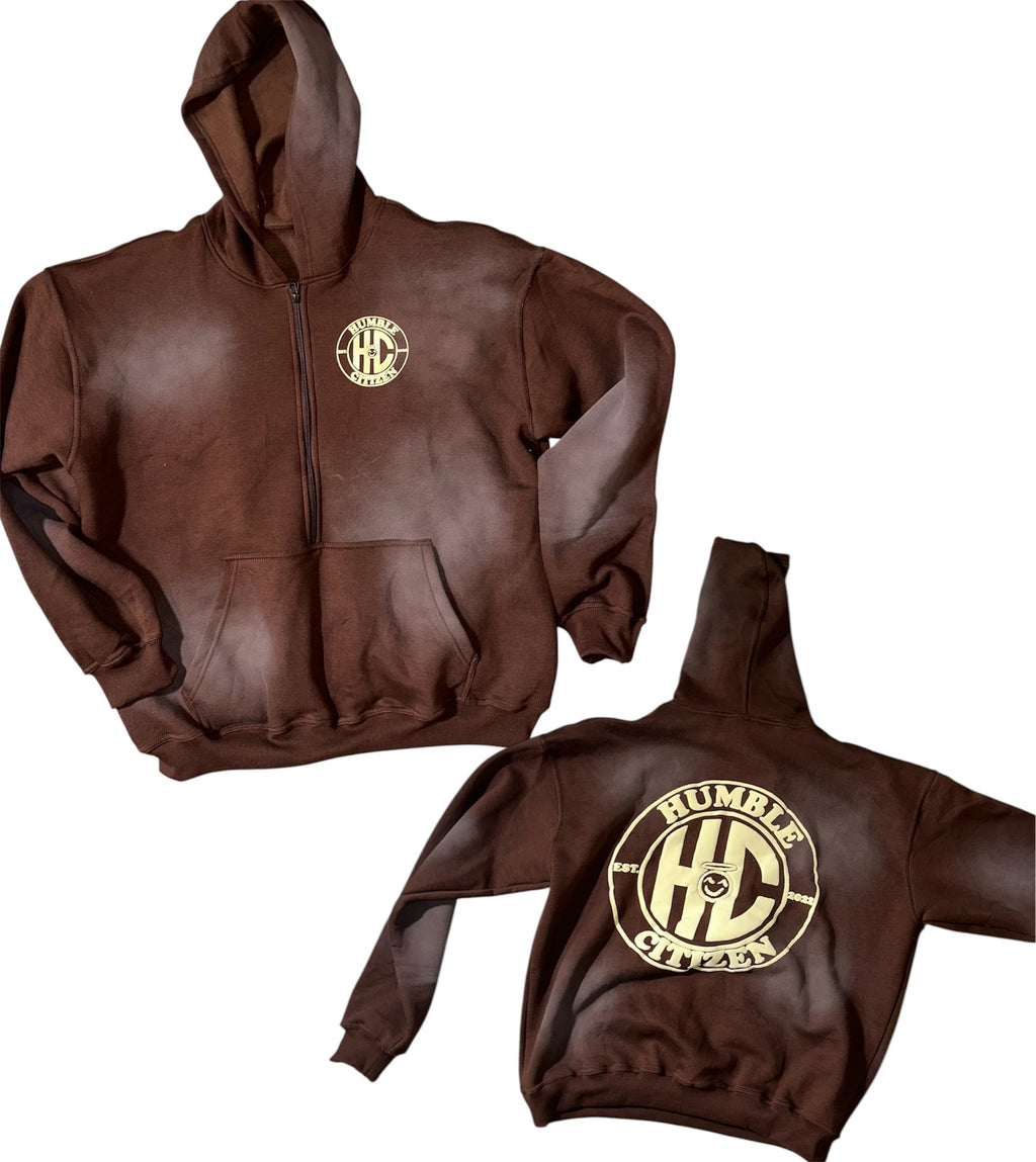 Chocolate Brown Humble Logo hoodie