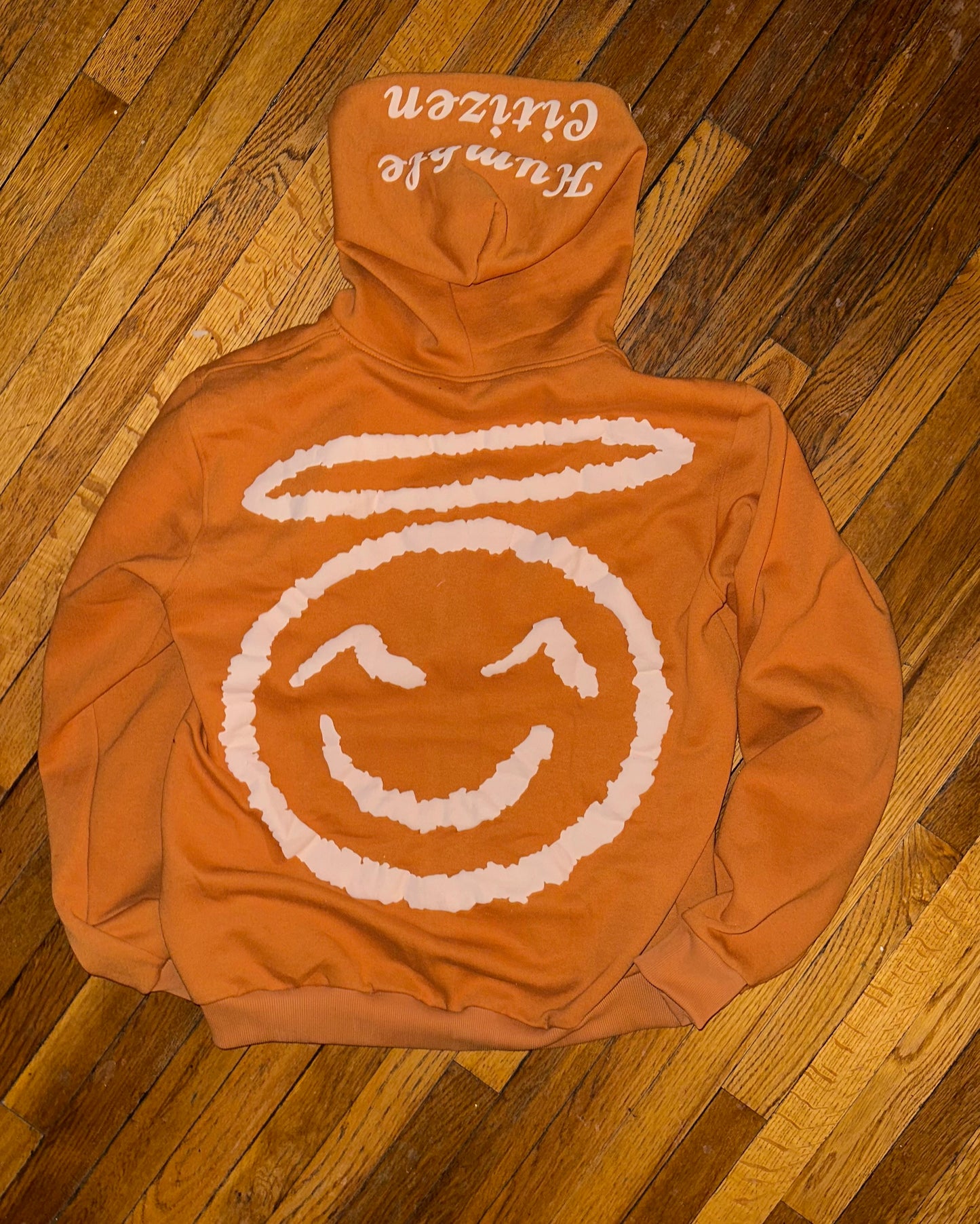 “Be Happy” Satin Zipper Hoodie