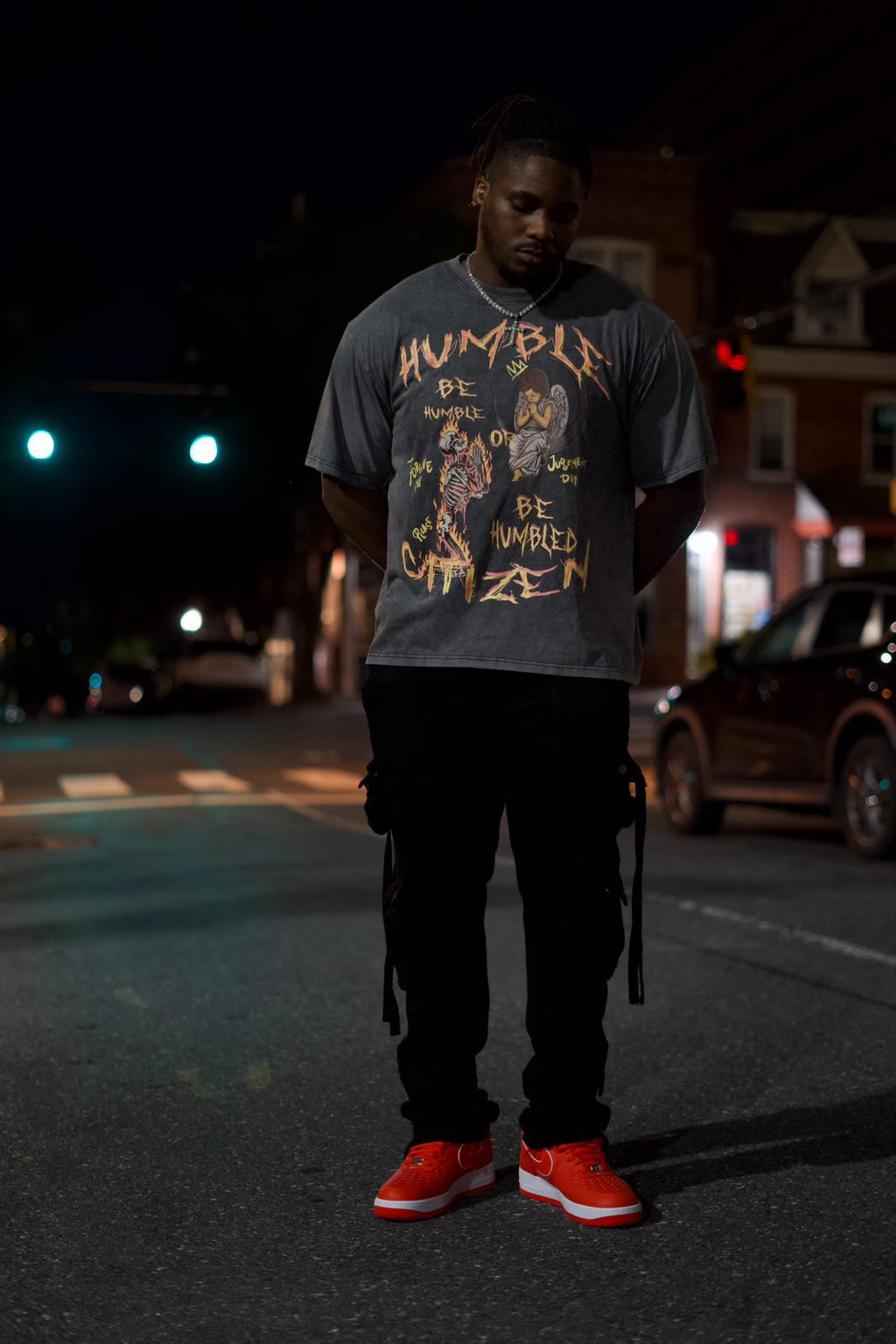 Vintage washed “Be Humble or Be Humbled” tee